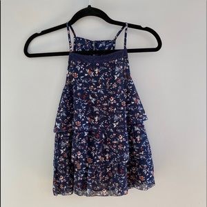 NWT Abercrombie & Fitch Navy Floral Tank Top